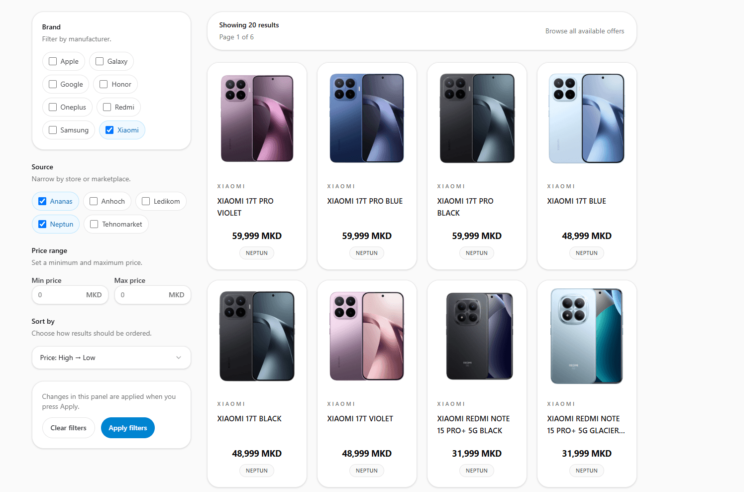 Phone Price Aggregator screenshot 2 of 4