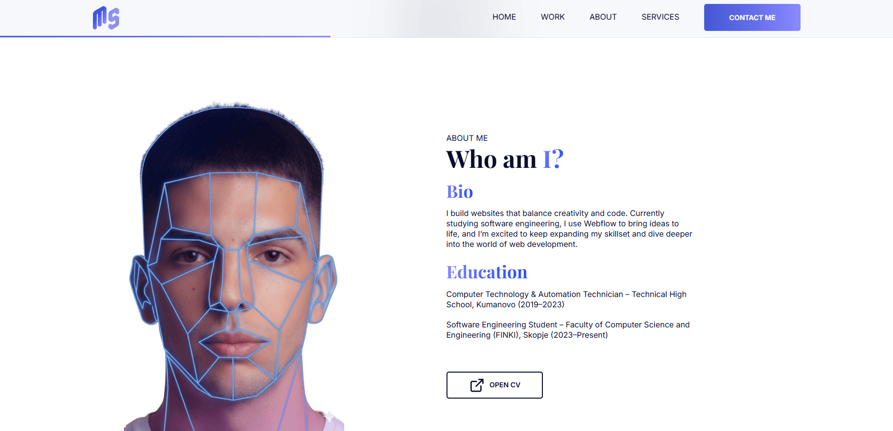 Webflow Portfolio Website screenshot 2 of 4